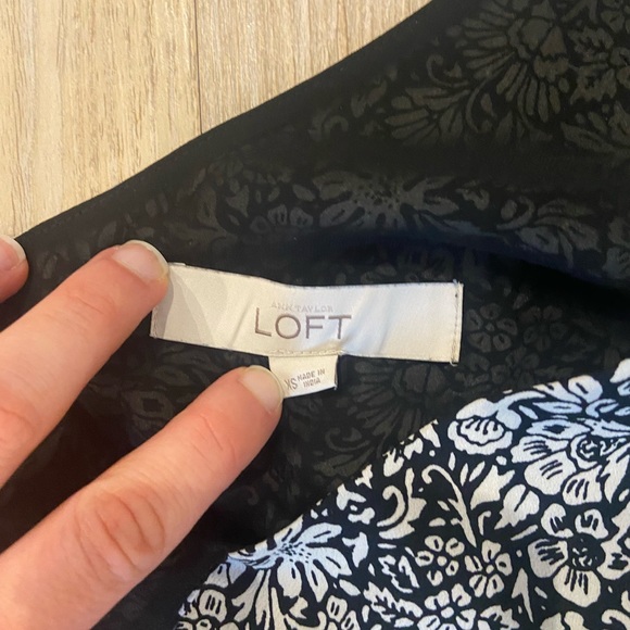 Loft Black and White Floral Dress - Picture 5 of 5